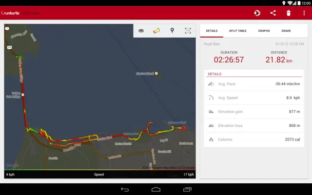 Runtastic Road Bike Tracker android App screenshot 15