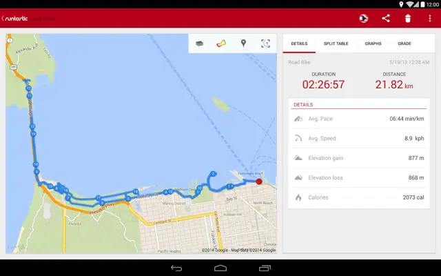 Runtastic Road Bike Tracker android App screenshot 16