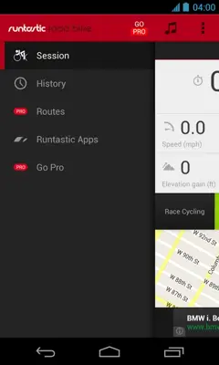 Runtastic Road Bike Tracker android App screenshot 4