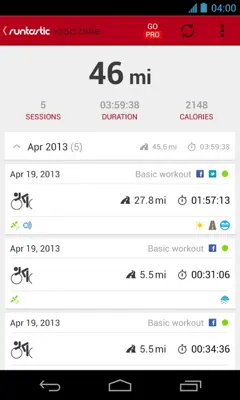 Runtastic Road Bike Tracker android App screenshot 6